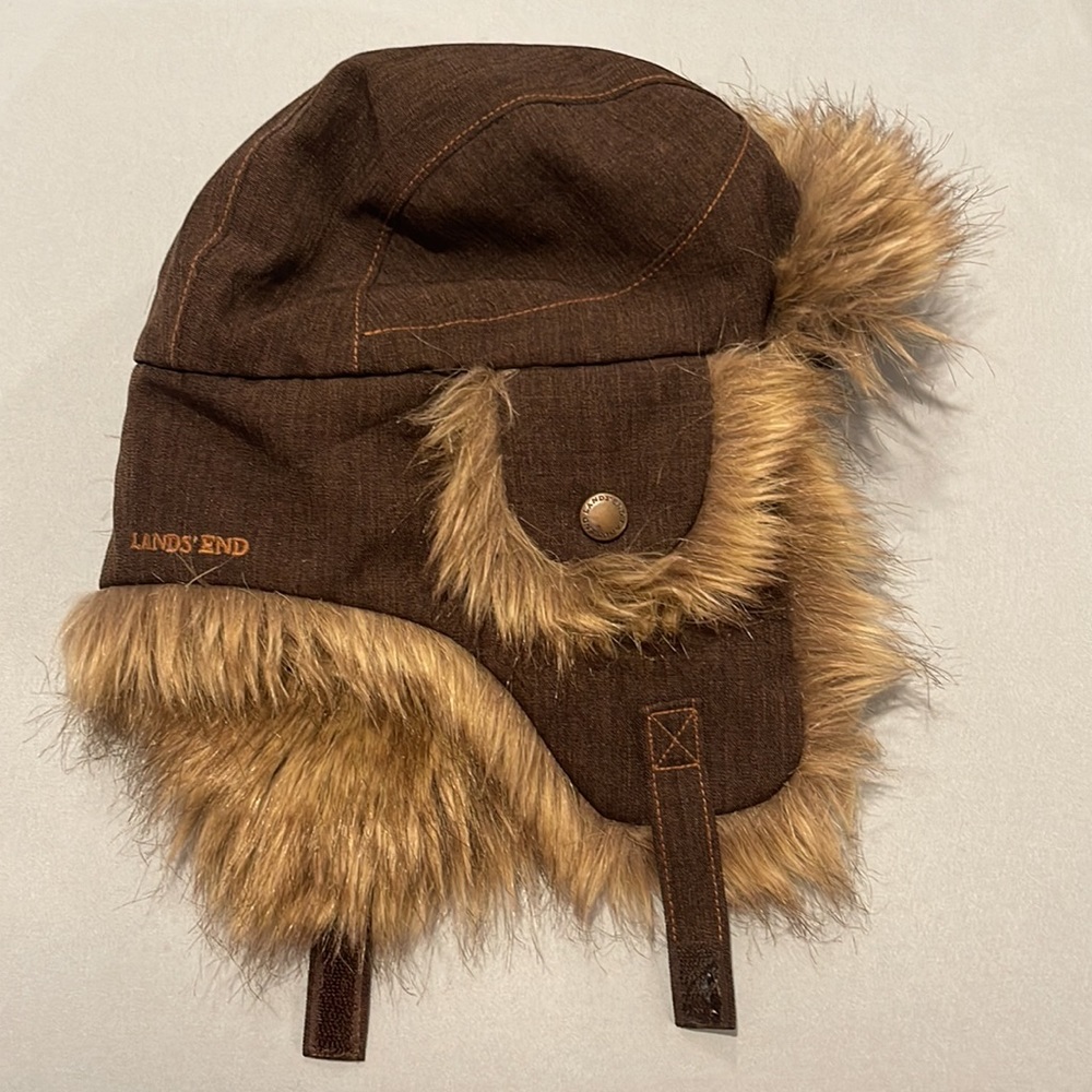 Lands’ End unisex kids trapper hat, size S